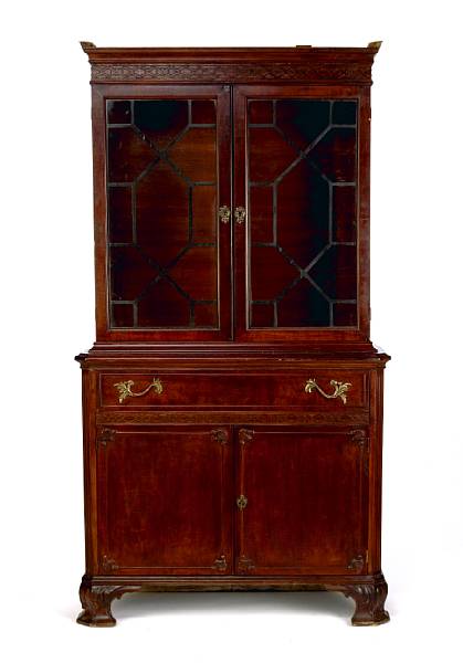 Appraisal: A Georgian style vitrine cupboard height ft in width in