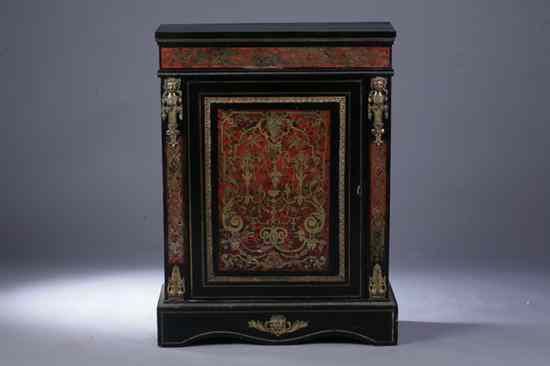 Appraisal: NAPOLEON III GILT-METAL MOUNTED BOULLE INLAID AND EBONIZED SIDE CABINET