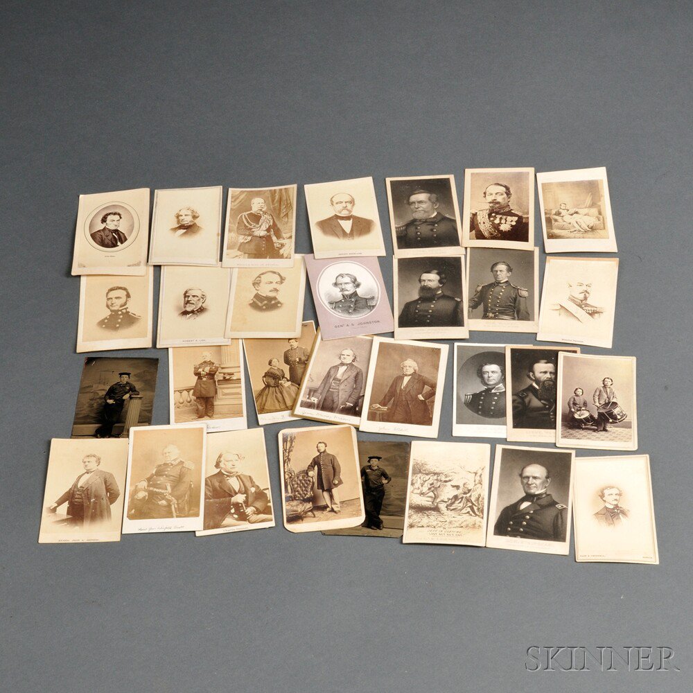 Appraisal: Group of Carte-de-visites and Two Tintypes c - including Winfield