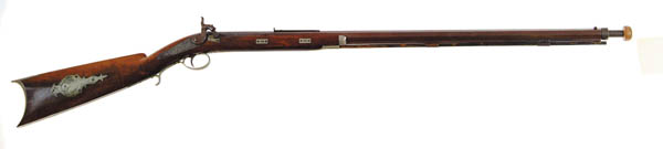 Appraisal: STORY TWO-PIN HALF STOCK RIFLE CAL octagonal bbl with bullet