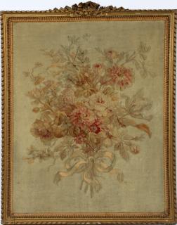 Appraisal: FRENCH AUBUSSON FRAMED TAPESTRY FRENCH AUBUSSON FRAMED TAPESTRY H W