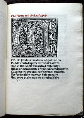 Appraisal: Kelmscott Press The Floure and the Leafe one of copies