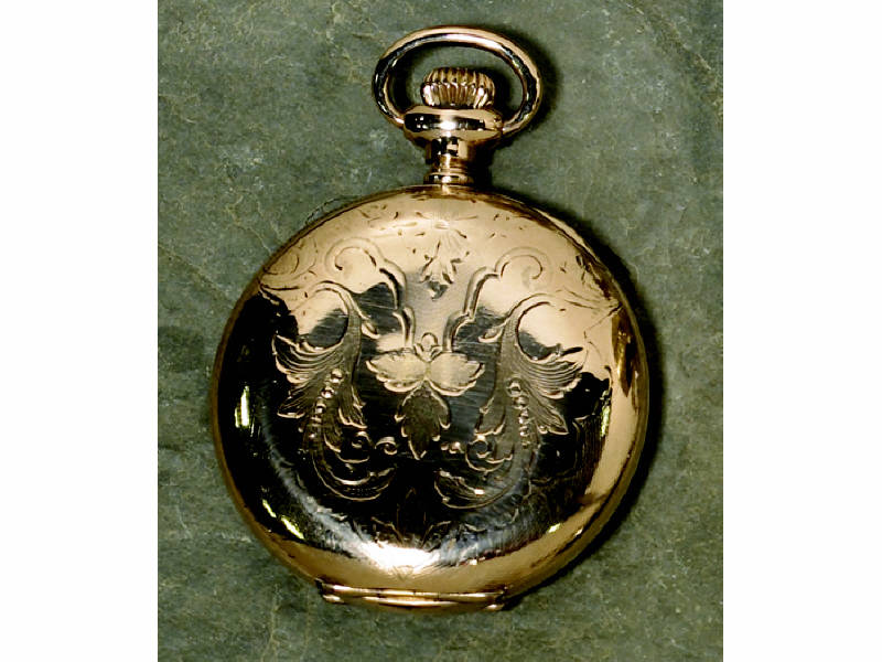 Appraisal: HUNTING CASE POCKET WATCH Elgin gold filled with highly polished