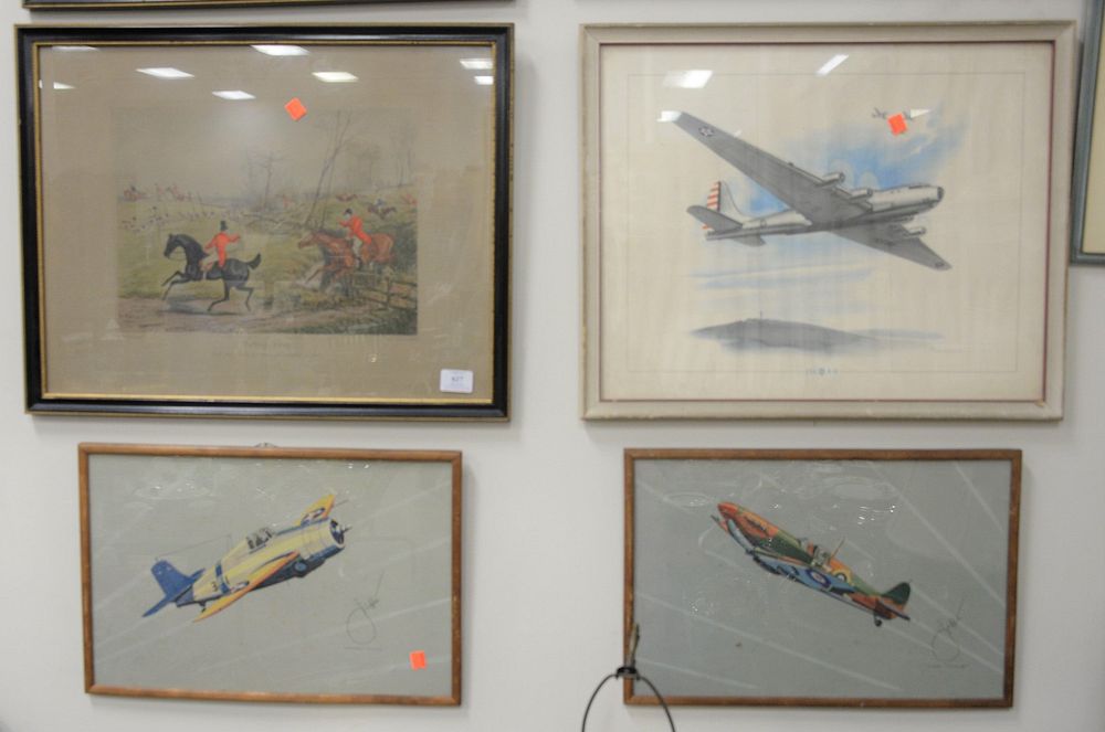 Appraisal: Group of Nine Prints and Lithographs to include Tavik F