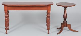 Appraisal: W TN Demilune Table and Stand st item West TN