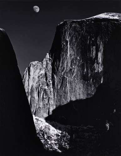 Appraisal: ADAMS ANSEL - Moon and Half Dome Silver print x