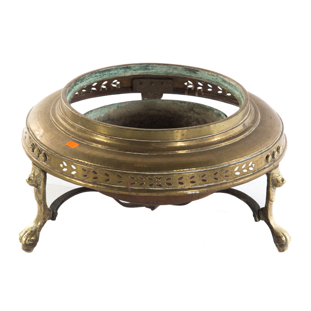 Appraisal: Brass urn base possibly for samovar