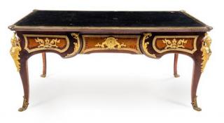 Appraisal: A Louis XV Style Gilt Bronze Mounted Bureau Plat Height