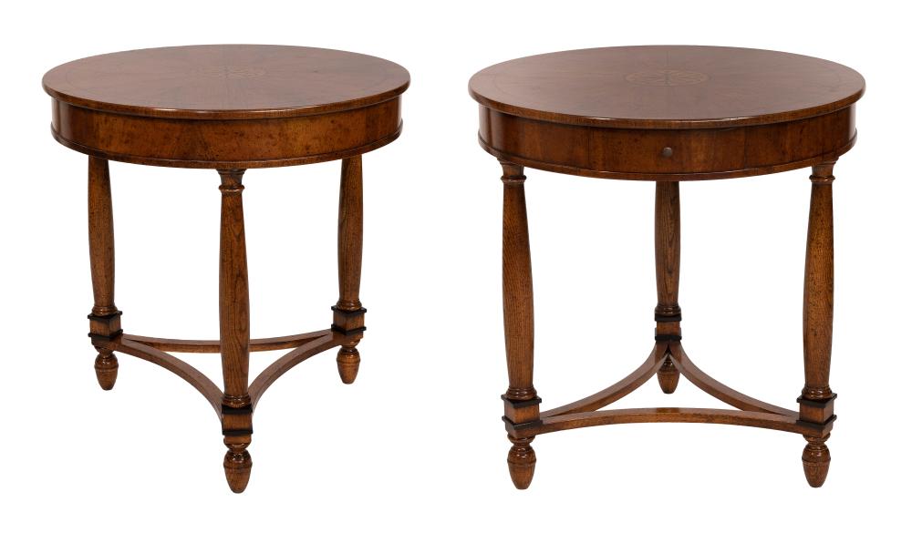 Appraisal: PAIR OF ROUND END TABLES ATTRIBUTED TO CANTIERO TH CENTURY