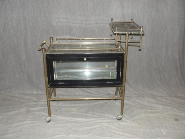 Appraisal: Regency Style Brass Tea Cart Server From a prominent New