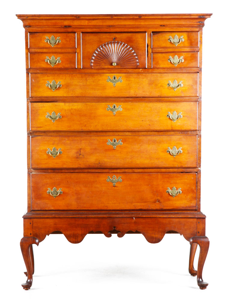 Appraisal: - th C New Hampshire Dunlap School Queen Anne Chest