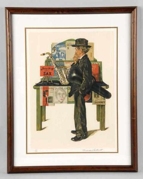 Appraisal: Jazzing It Up Norman Rockwell Print Description Number Matted and