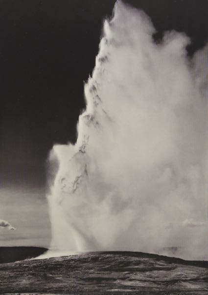 Appraisal: ANSEL ADAMS AMERICAN - x image x sheet Old Faithful