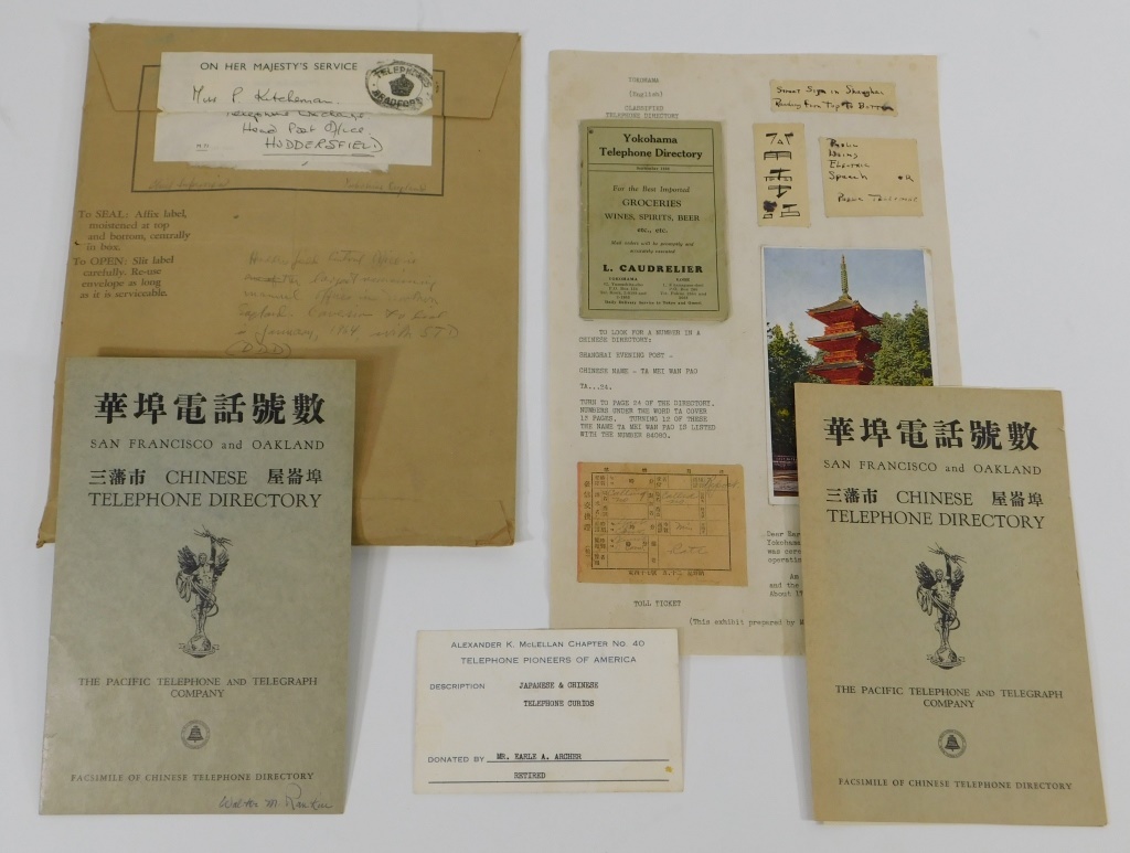 Appraisal: PC CHINA JAPAN BRITAIN TELEPHONE EPHEMERA GROUP United States th