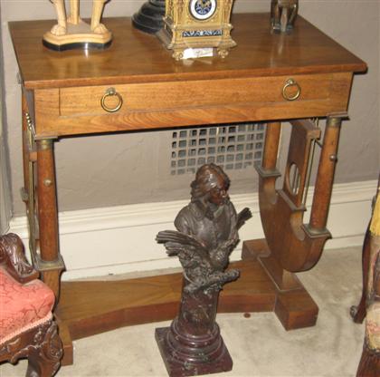 Appraisal: Classical style mahogany side table th century