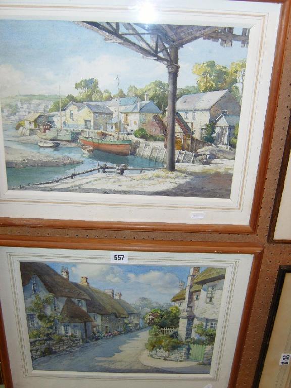 Appraisal: A pair of early th century watercolours by Donald Greig