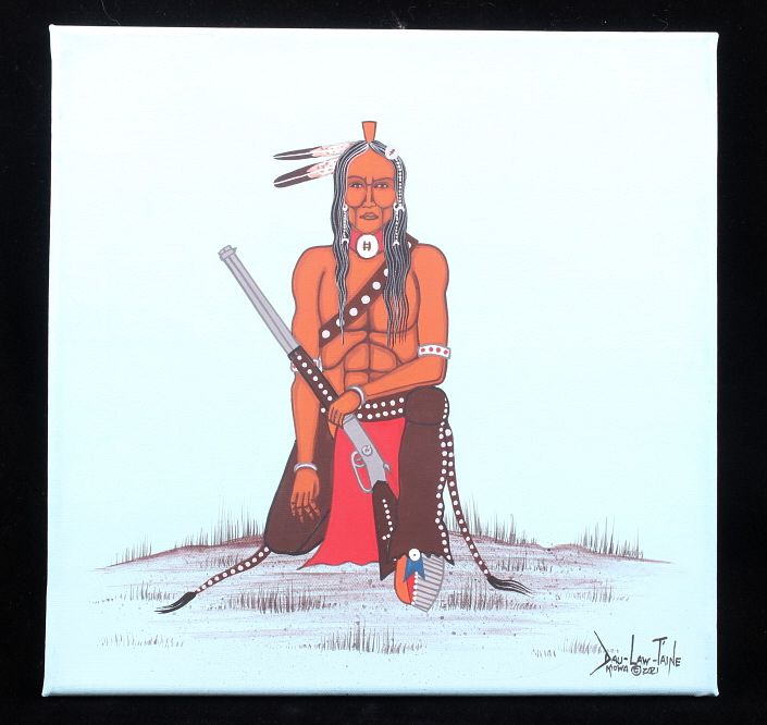 Appraisal: Original Dau-Law-Taine Kiowa Painting For your consideration is this original