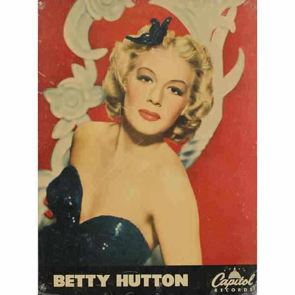 Appraisal: Betty Hutton Capital Records Ad Cover advertisement for Capital records