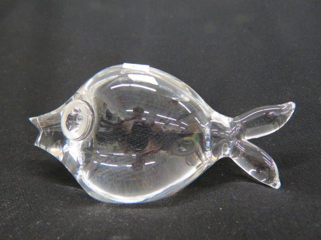 Appraisal: Steuben Crystal Figurine of a Fish long signed excellent