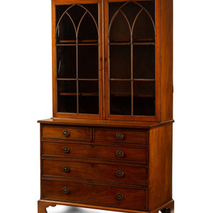 Appraisal: A Regency Style Mahogany Bookcase TH TH CENTURY Height x