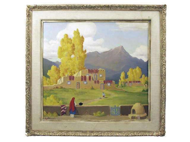 Appraisal: Hopi Pueblo x oil on board by Earl Hammock -