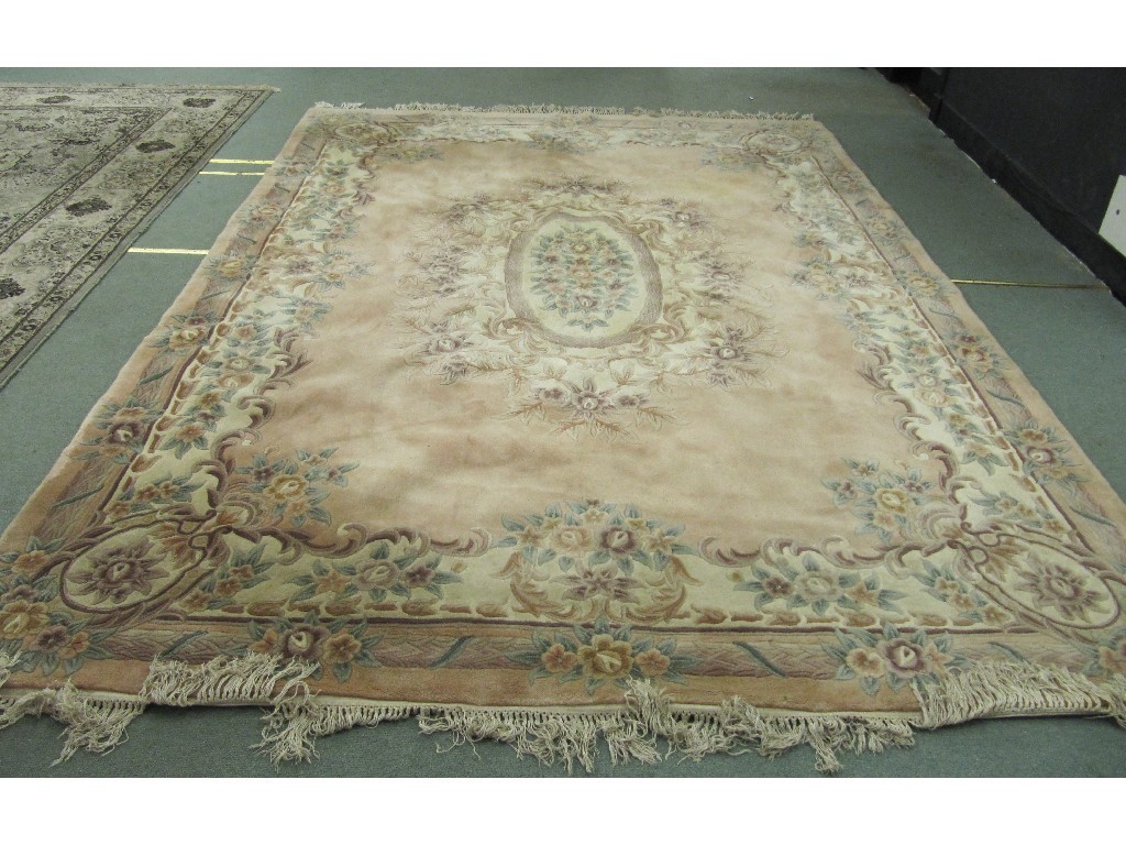 Appraisal: Large Chinese floral decorated carpet