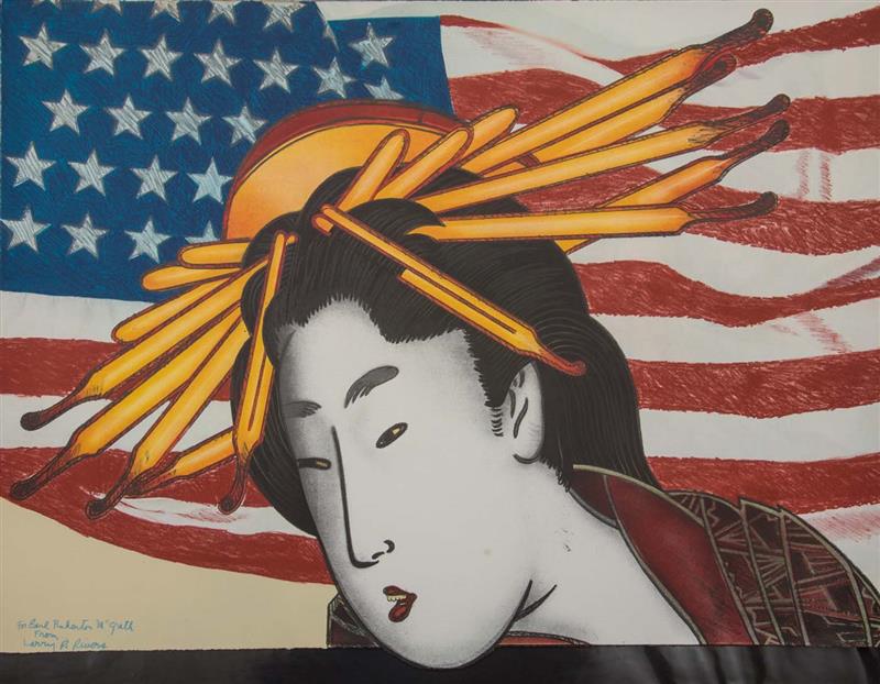 Appraisal: LARRY RIVERS - MADAME BUTTERFLY Lithograph in colors on wove