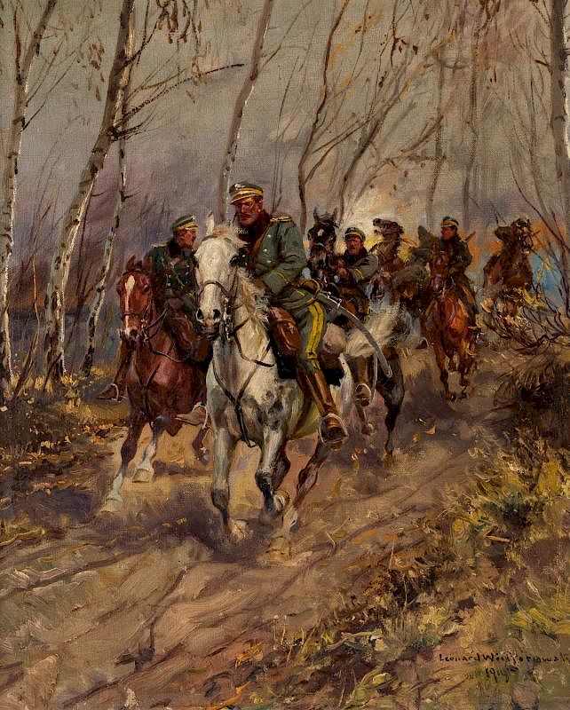 Appraisal: LEONARD WINTEROWSKI POLISH - LEONARD WINTEROWSKI POLISH - Uhlans Galloping