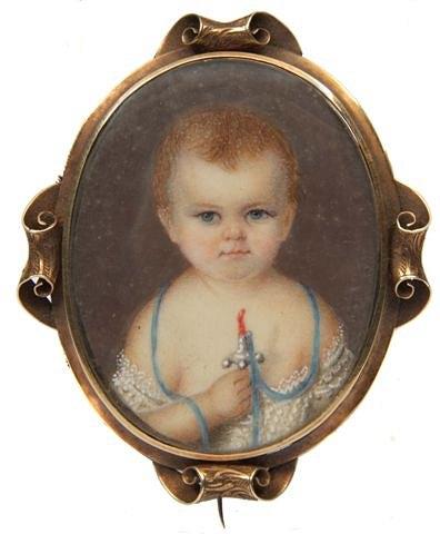 Appraisal: VICTORIAN SCHOOLA portrait miniature of a child George Hastings Turner