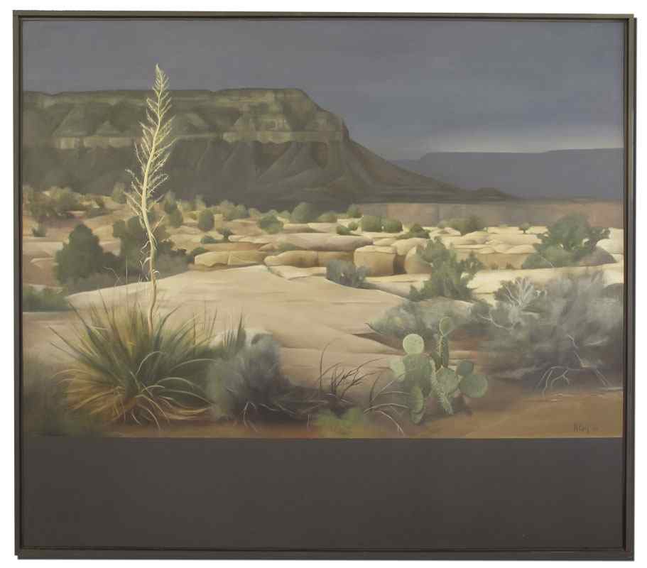 Appraisal: GRAY N American th C South Western Desert Valley Scene