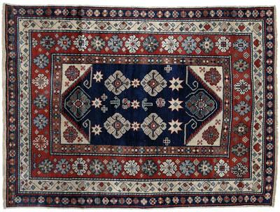 Appraisal: Kayseri Turkish rug star and floral central medallion on dark