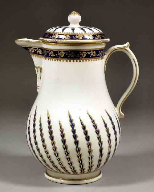 Appraisal: A late th Century Derby porcelain moulded hot water jug