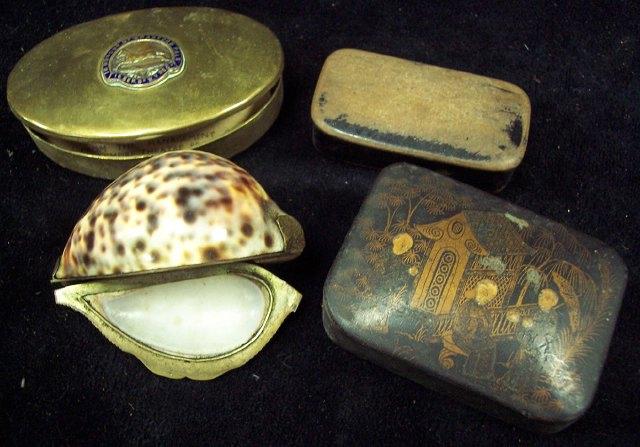 Appraisal: An oval brass box the hinged lid with horse crest