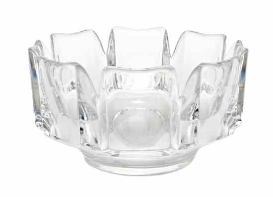 Appraisal: An Orrefors Crystal Bowl of low tapering form raised on