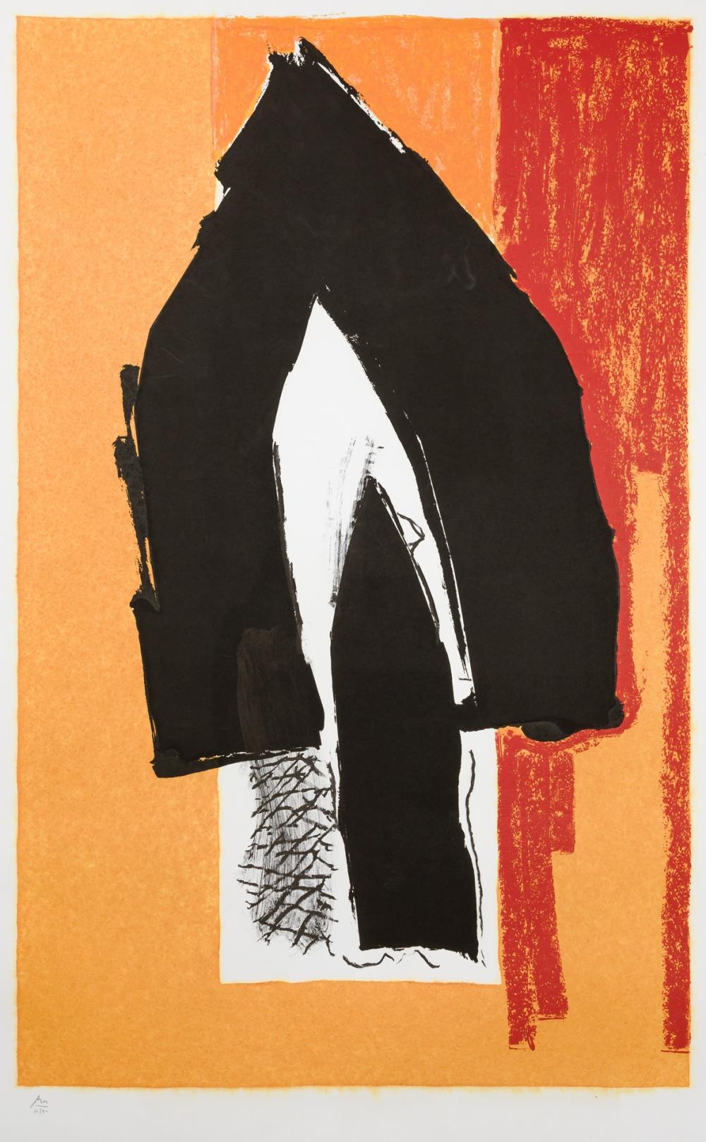 Appraisal: ROBERT MOTHERWELL American - Black Cathedral lithograph on Tyler Graphics