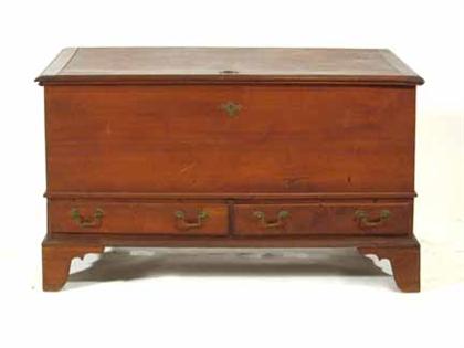 Appraisal: Walnut blanket chest pennsylvania late th century Dovetail construction with