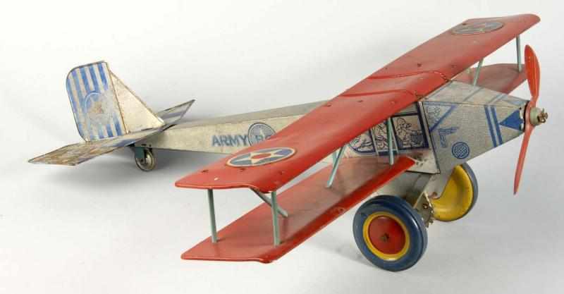 Appraisal: Lot of Large Tin Litho Marx Airplane Push Toys Description