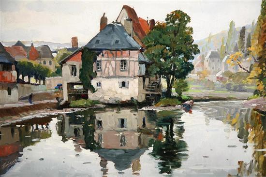 Appraisal: ARGENTON-SUR-CREUSE BY ANTHONY THIEME MASSACHUSETTS CALIFORNIA - Oil on canvas