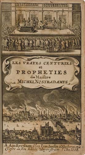 Appraisal: NOSTRADAMUS MICHEL DE Les Vrayes Centuries et Propheties pages including