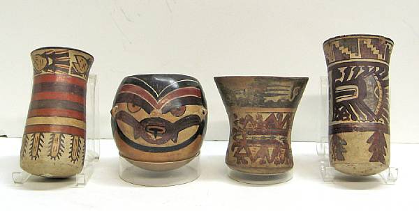 Appraisal: Four Nazca polychrome vessels circa B C - A D