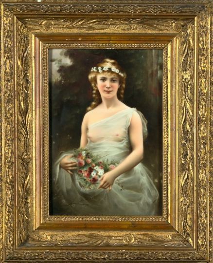 Appraisal: Fine Royal Berlin KPM Hand-Painted Porcelain Plaque fourth quarter th