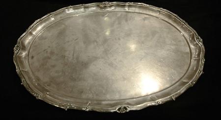 Appraisal: Austrian Silver Oval Tray Estimate nbsp nbsp nbsp - nbsp