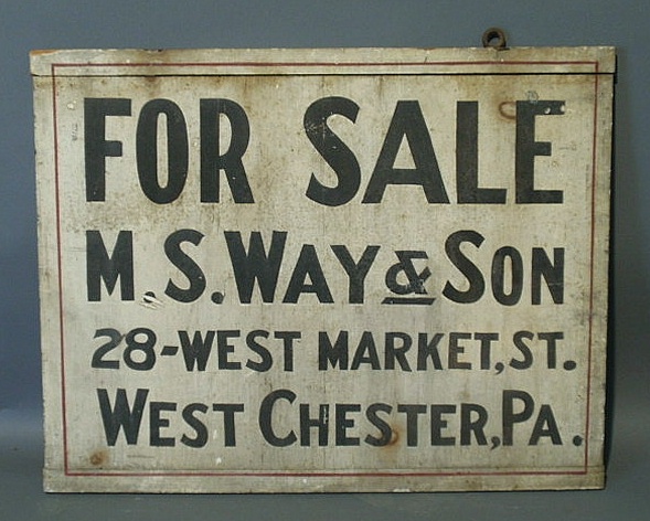 Appraisal: Real estate sign West Chester PA x