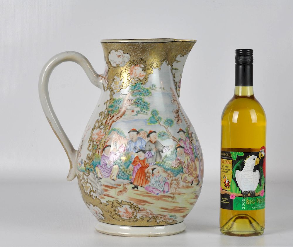 Appraisal: Chinese Export Ceramic Antique Water Jug Large Chinese Export ceramic