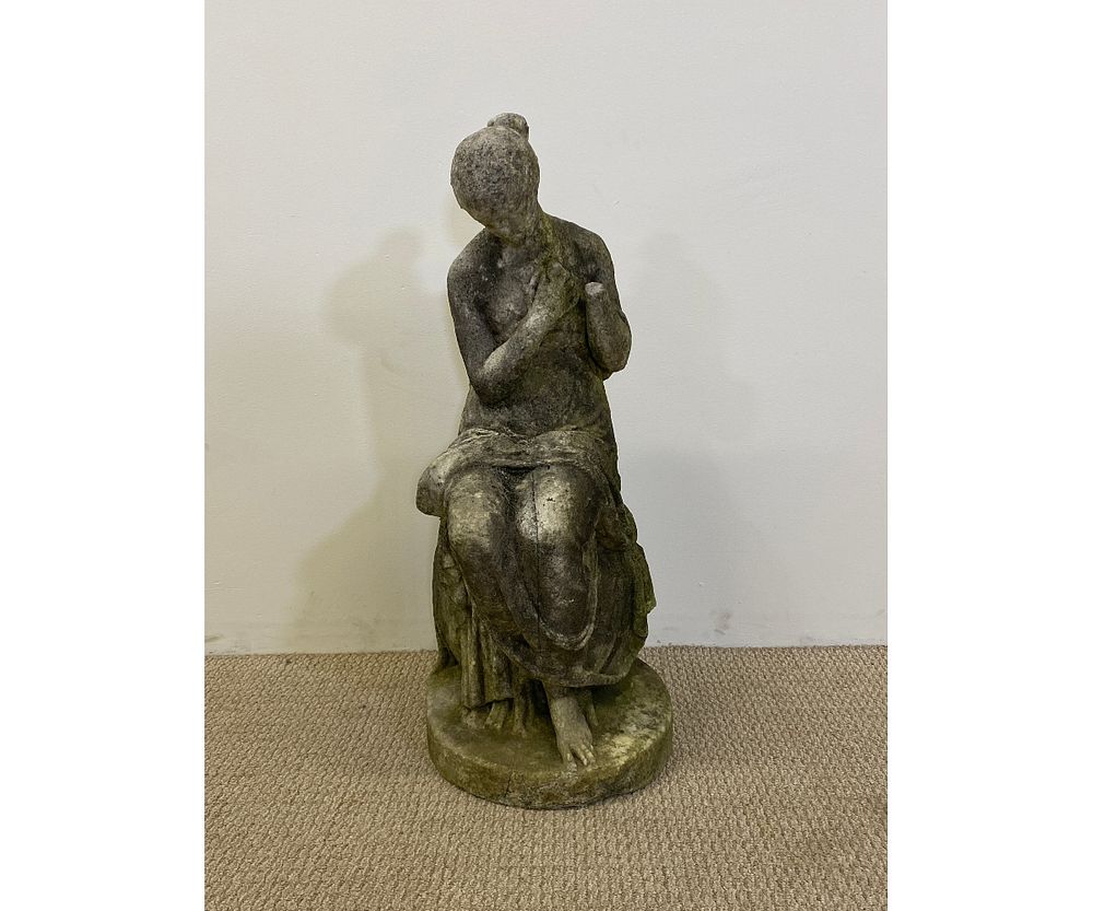 Appraisal: Marble Statue Marable statue of a seated woman th c