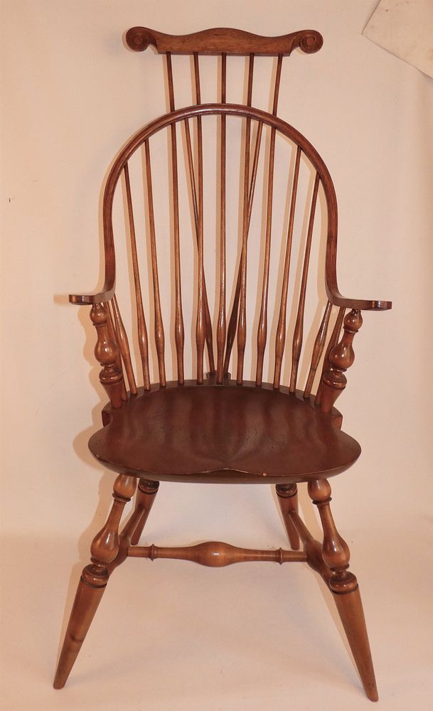 Appraisal: WALLACE NUTTING WINDSOR CHAIR Fine old comb-back windsor chair in