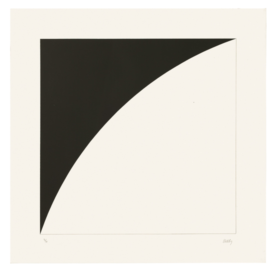 Appraisal: ELLSWORTH KELLY White Curve I Black Curve I Lithograph on