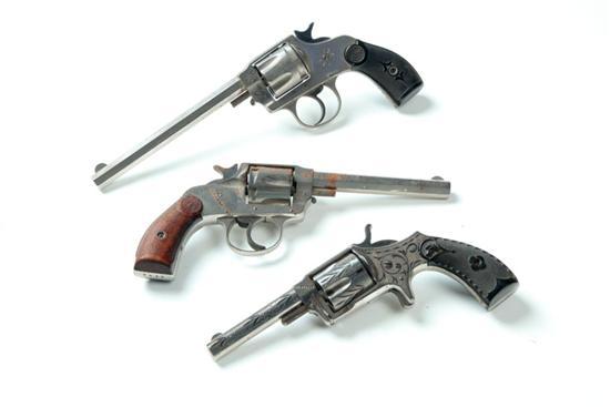 Appraisal: THREE HOPKINS ALLEN REVOLVERS American th century All are caliber