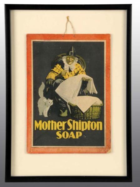 Appraisal: Cardboard Mother Shipton Framed Soap Sign Description Heavy cardboard Some