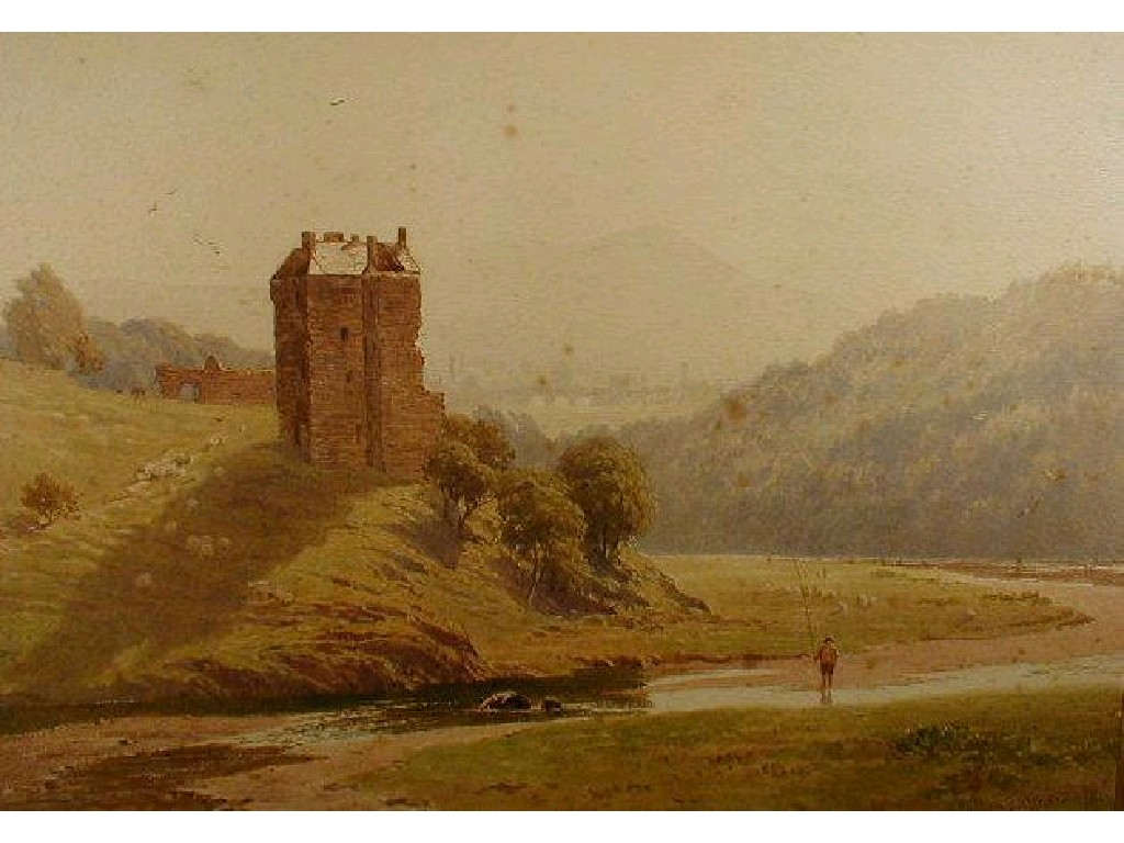 Appraisal: Sutton Palmer Watercolour drawing Neidpath Castle near Peebles view of